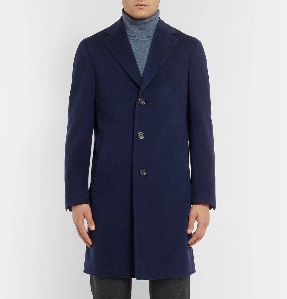 Canali - Kei Wool and Cashmere-Blend Coat - Men - Navy Canali