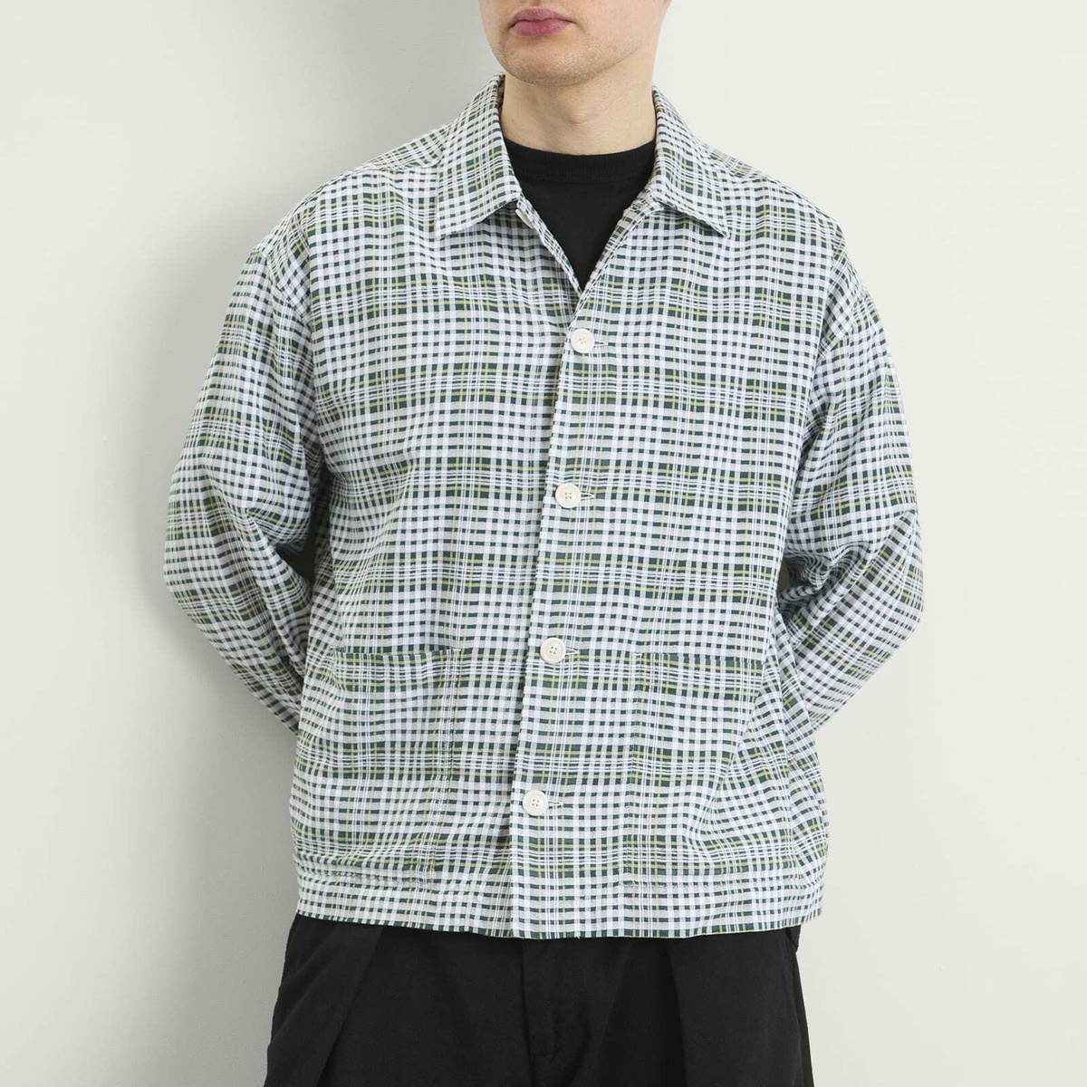 YMC Men's Cotton Check PJ Overshirt in Multi