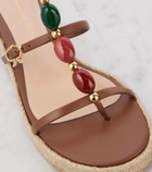 Gianvito Rossi Shanti leather espadrille sandals