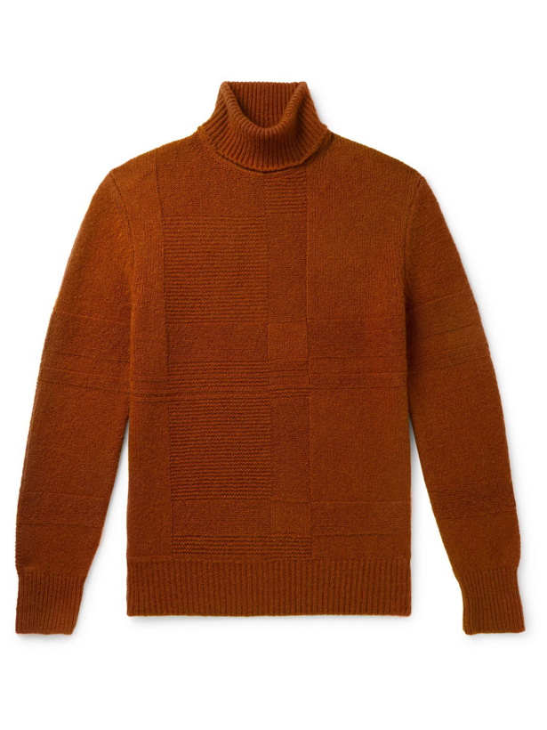 Photo: ERMENEGILDO ZEGNA - Slim-Fit Cashmere and Silk-Blend Rollneck Sweater - Orange