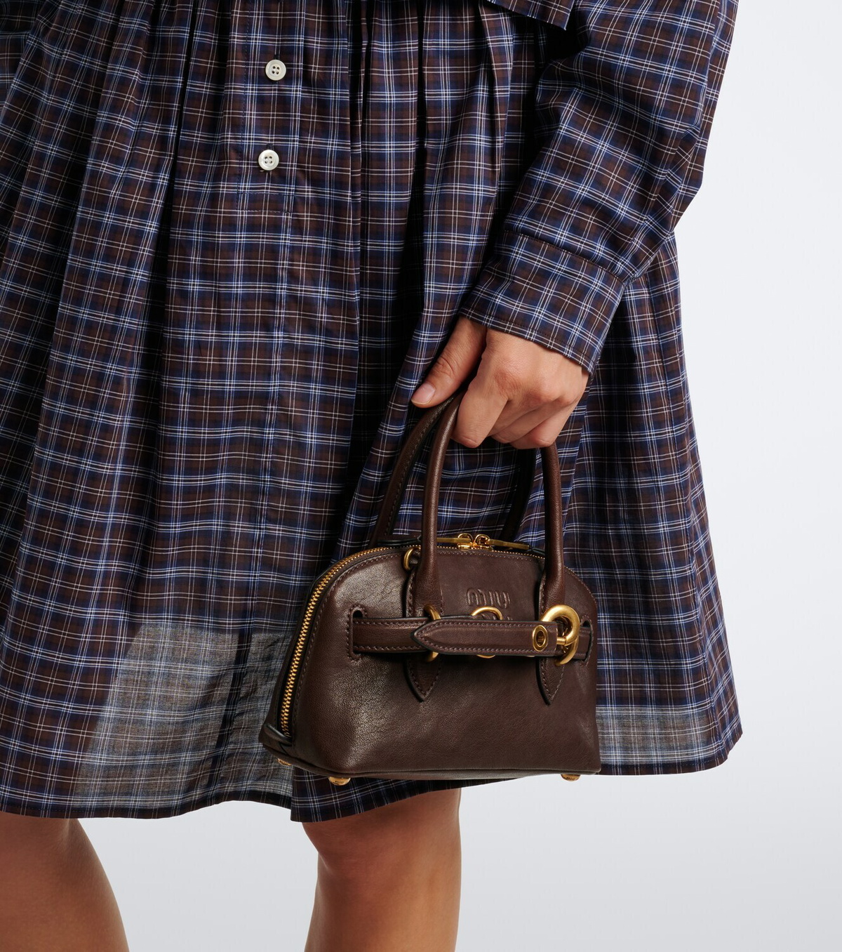 Miu Miu Aventure Mini leather top-handle bag