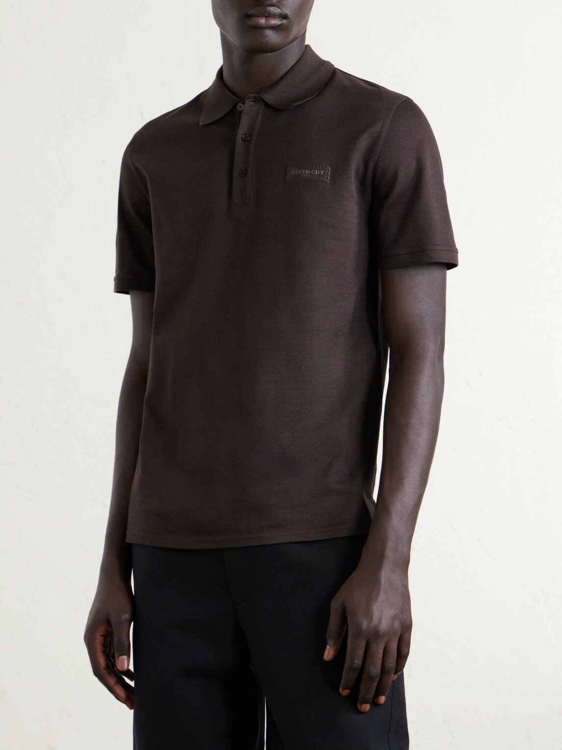 Givenchy - Logo-Appliquéd Cotton-Piquéd Polo Shirt - Brown