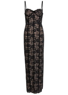 Alice + Olivia Carissa Floral-lace Maxi Dress Black