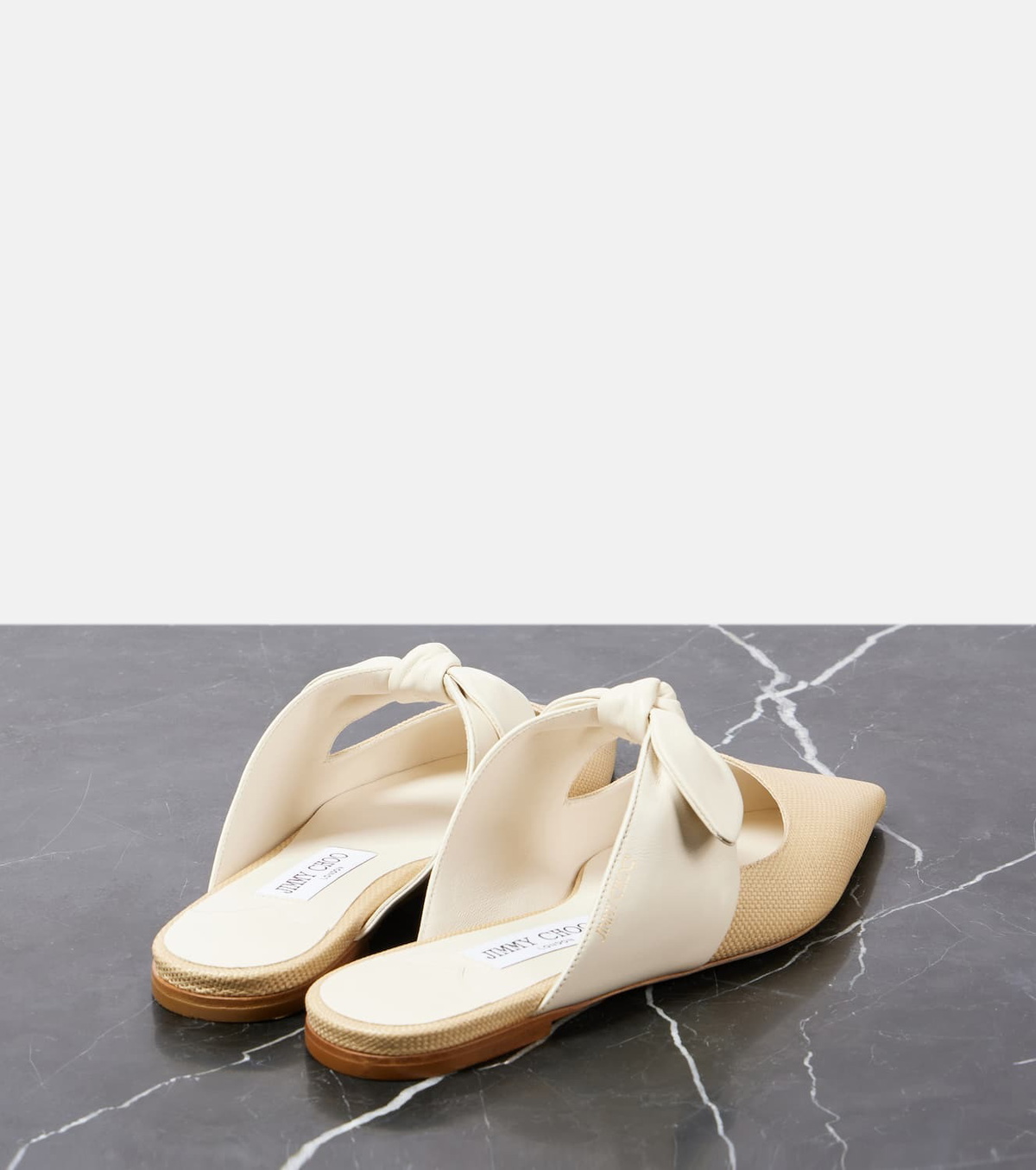 Jimmy Choo Rali leather and raffia mules Jimmy Choo