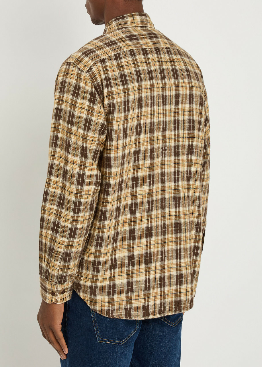 Nudie Jeans Julian Checked Cotton and Linen-blend Shirt Multicoloured 1