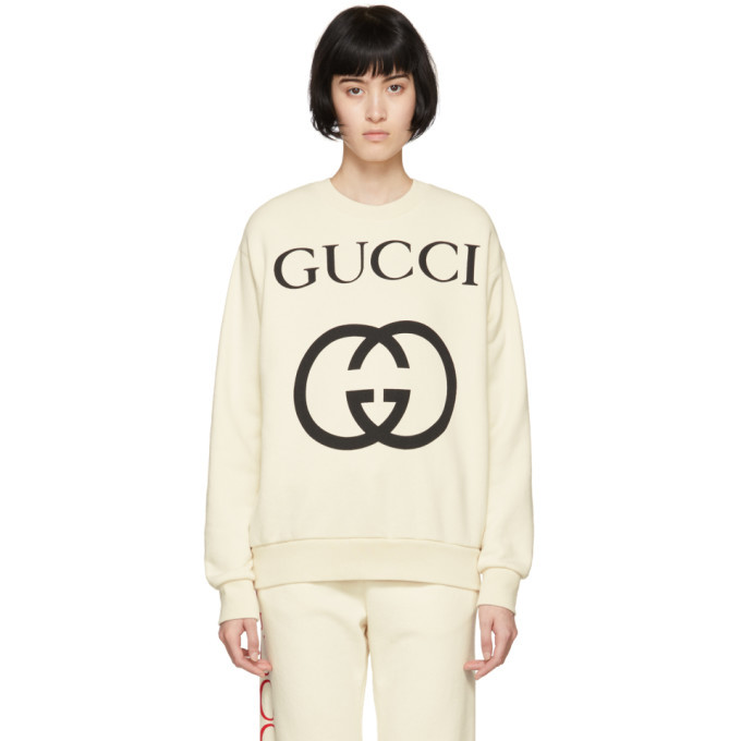 Oversize sweatshirt sales with gucci logo