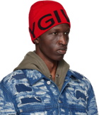 Givenchy Red Merino Wool Beanie