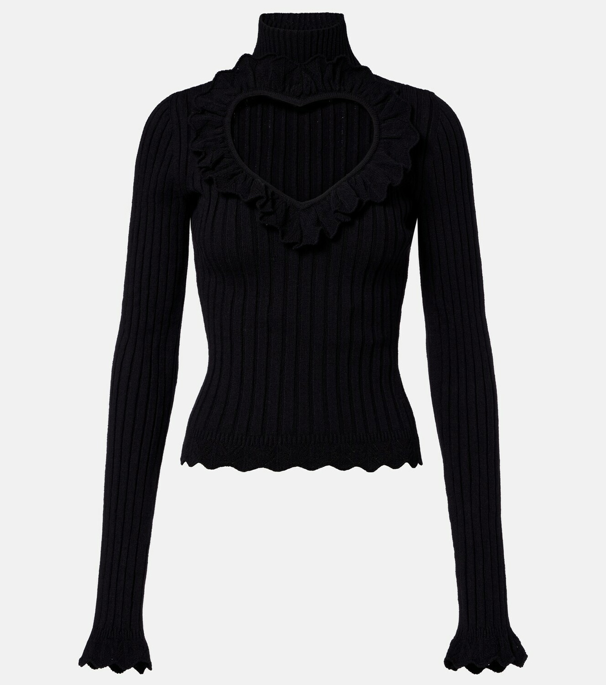 Balenciaga Heart cotton-blend top