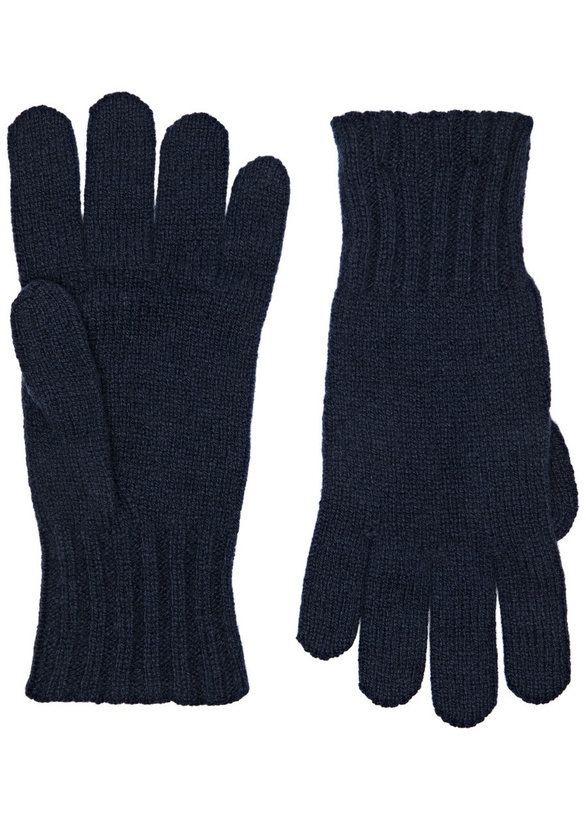 Photo: John Smedley Cashmere-blend Gloves - Navy - One Size