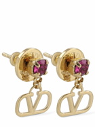 VALENTINO GARAVANI V Logo & Crystal Drop Earrings