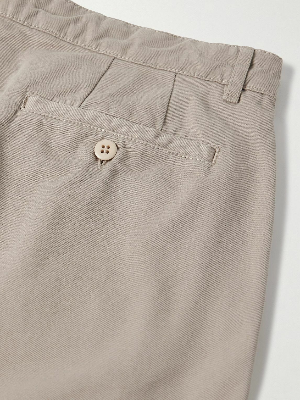 Hartford - Tommy Straight-Leg Cotton-Twill Trousers - Neutrals