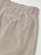 Hartford - Tommy Straight-Leg Cotton-Twill Trousers - Neutrals