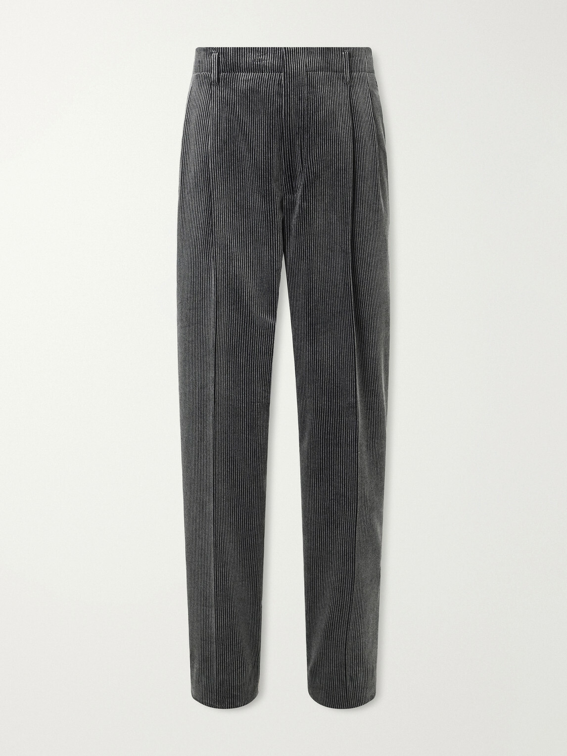 Brunello Cucinelli - Straight-Leg Cotton-Corduroy Suit Trousers - Gray