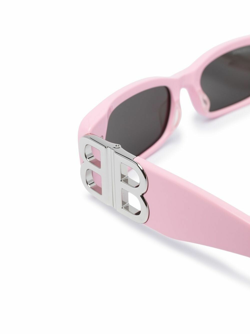 Balenciaga Eyewear Pink Rectangle Frame Sunglasses