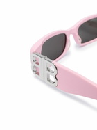 Balenciaga Eyewear Pink Rectangle Frame Sunglasses