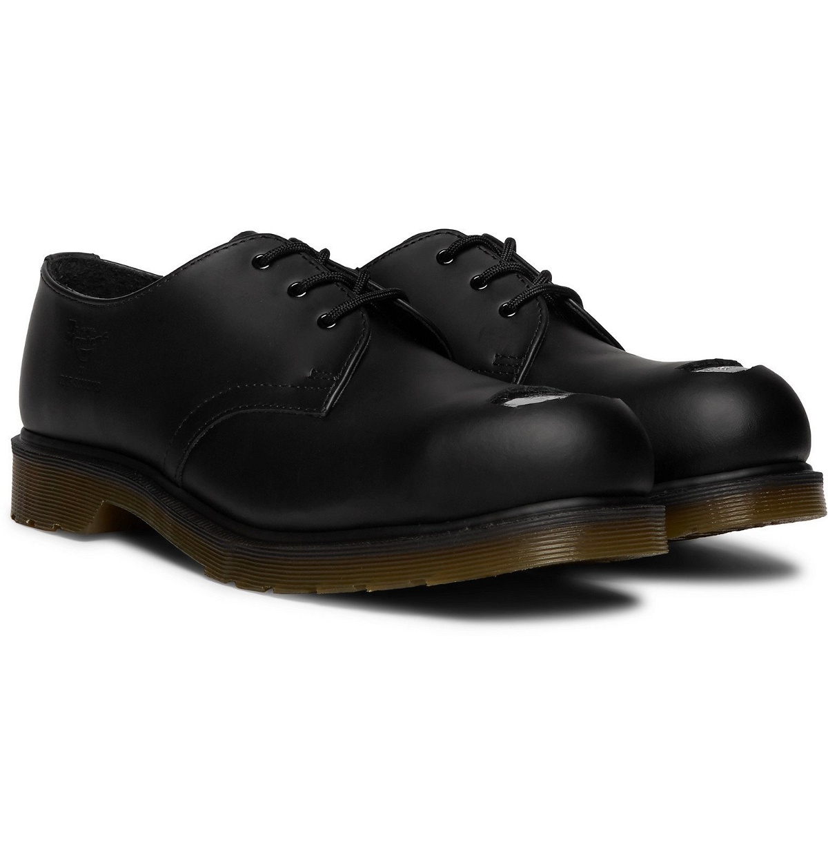 Photo: Raf Simons - Dr. Martens Leather Derby Shoes - Black