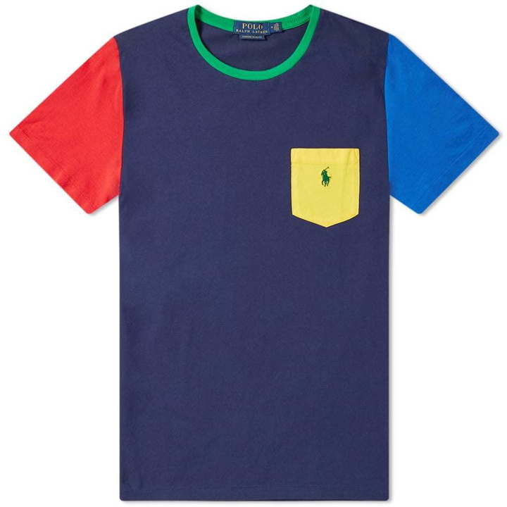 Photo: Polo Ralph Lauren Contrast Panel Sleeve Pocket Tee