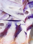 AMIRI - Convertible-Collar Tie-Dyed Silk-Twill Shirt - Purple