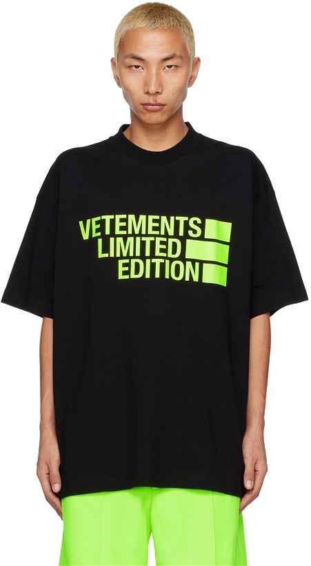 Photo: VETEMENTS Black 'Limited Edition' T-Shirt