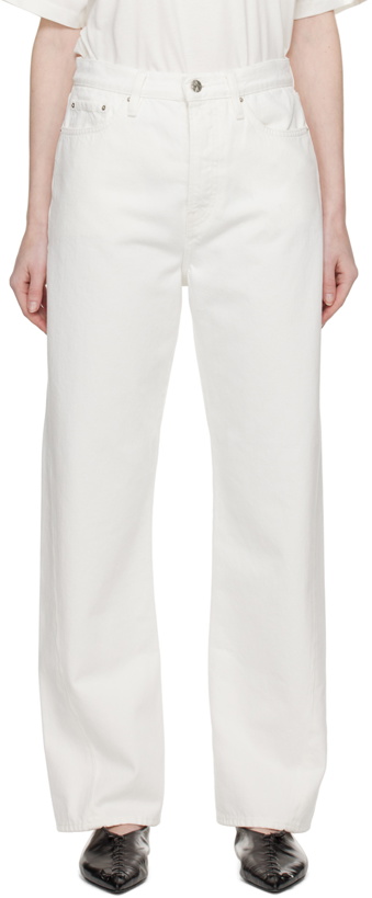 Photo: Totême White Twisted Seam Jeans