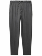 Mr P. - Tapered Wool Drawstring Trousers - Gray