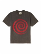 Gallery Dept. - Lost Glittered Printed Cotton-Jersey T-Shirt - Gray