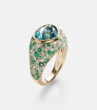 Marina B Calvina 18kt gold ring with gemstones