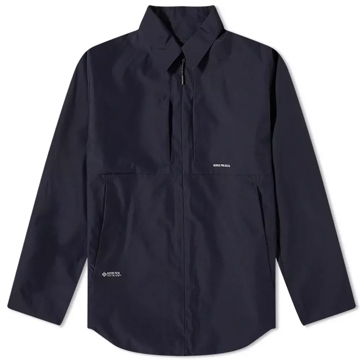 Photo: Norse Projects Men's Jens Gore-Tex Infinium 2.0 Jacket in Dark Navy