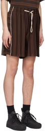 SUNNEI Brown Overlock Shorts