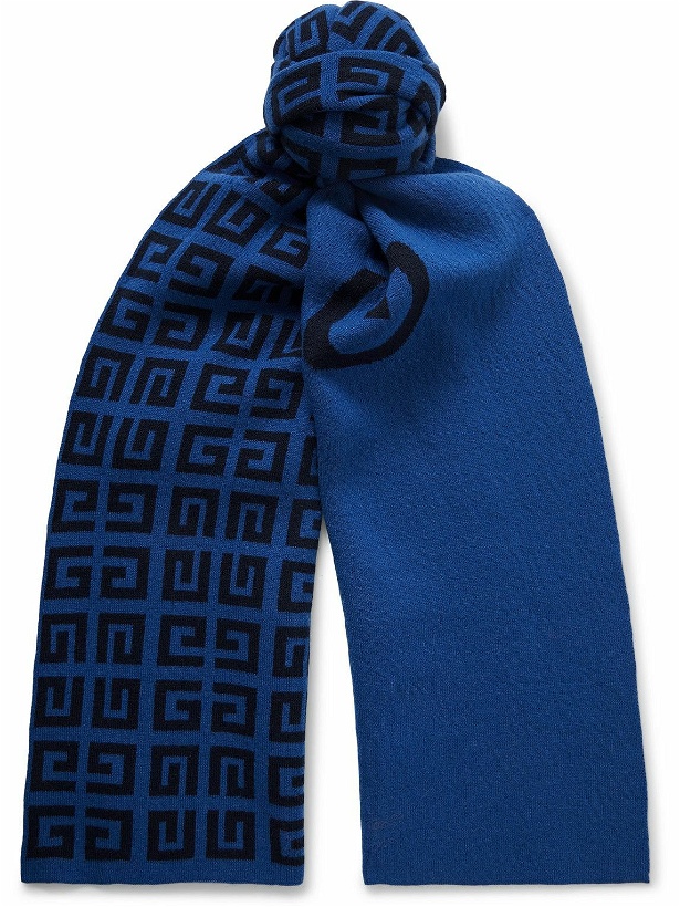 Photo: Givenchy - Logo-Intarsia Wool and Cashmere-Blend Scarf