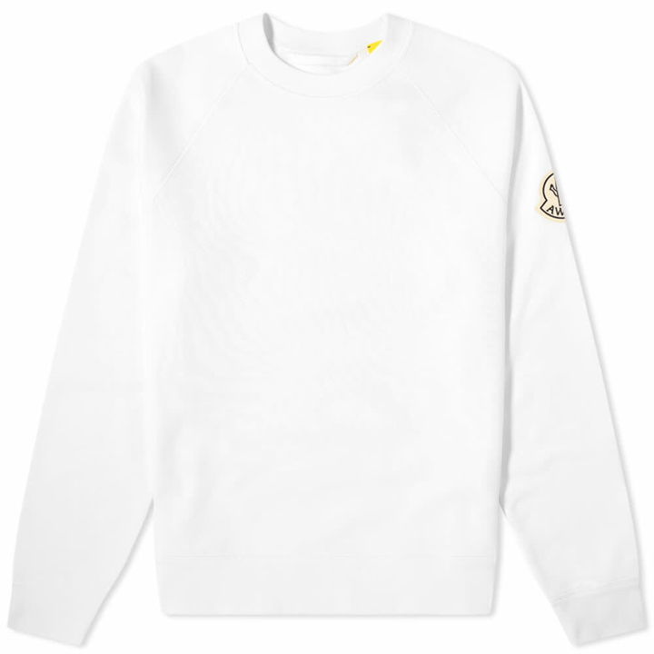 Photo: Moncler Men's Genius 1952 x Awake Back Print Crew Sweat in White