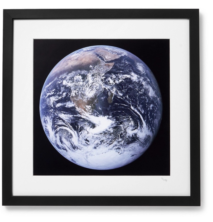 Photo: Sonic Editions - Framed 1972 Apollo 17 View of Earth Print, 16" x 20" - Blue