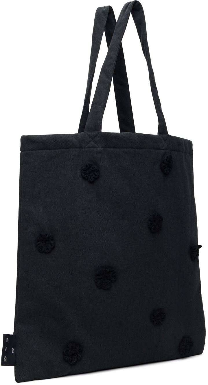 Song for the Mute Black Daisy Tote