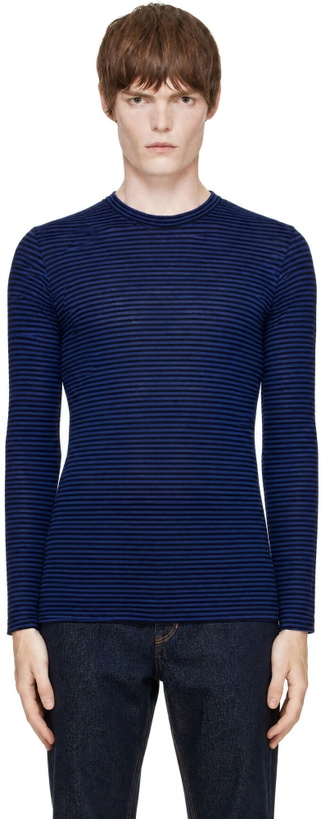 Photo: Isabel Marant Blue Leighton Linen Long Sleeve T-shirt