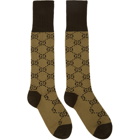 Gucci Beige and Brown GG Socks