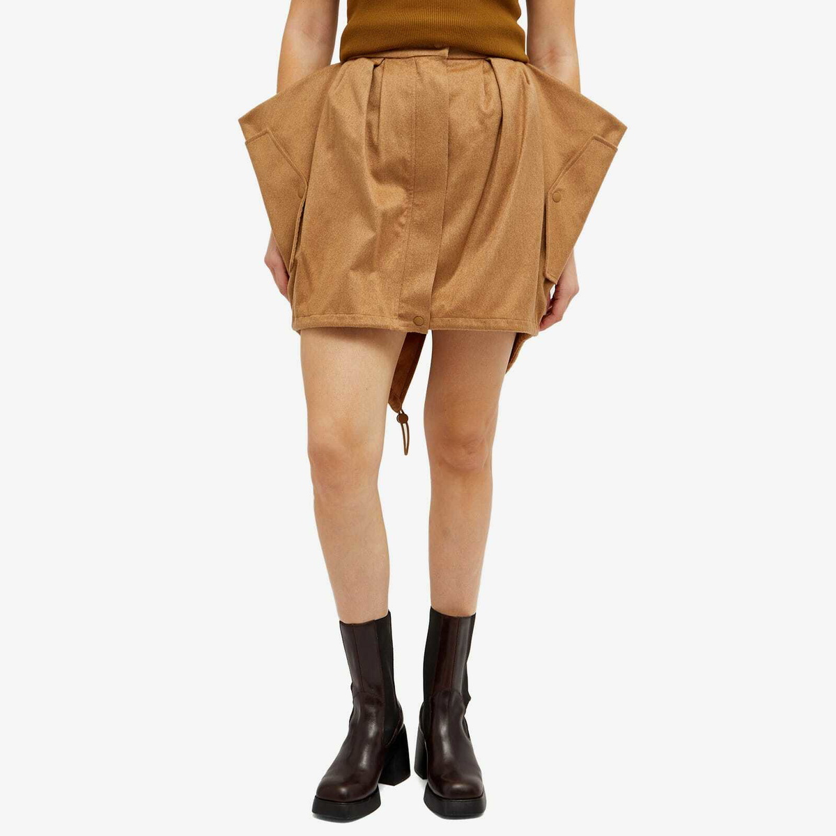 Max Mara 'Caro' Black Camel Miniskirt Women