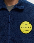 By Parra Balled Fleece Jacket Blue Fleece Jackets