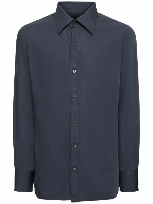 Photo: TOM FORD - Slim Barrel Cuff Fluid Poplin Shirt