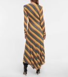 Philosophy di Lorenzo Serafini Striped jersey midi dress