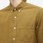 Portuguese Flannel Men's Atlantico Seersucker Shirt in Olive