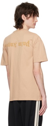 Palm Angels Beige Garment-Dyed T-Shirt