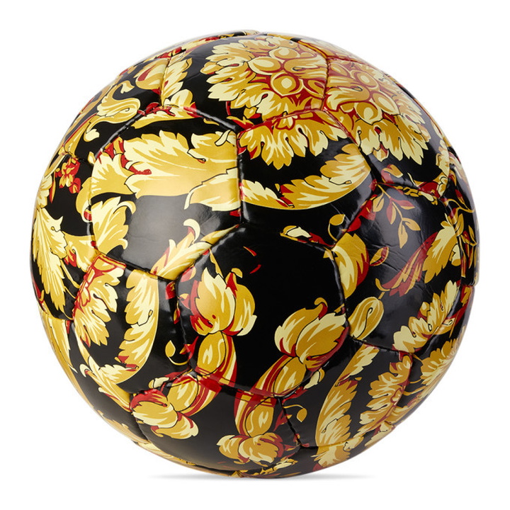 Photo: Versace Black and Gold Barocco Soccer Ball
