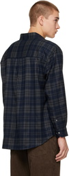 Dunst Navy Check Flannel Shirt