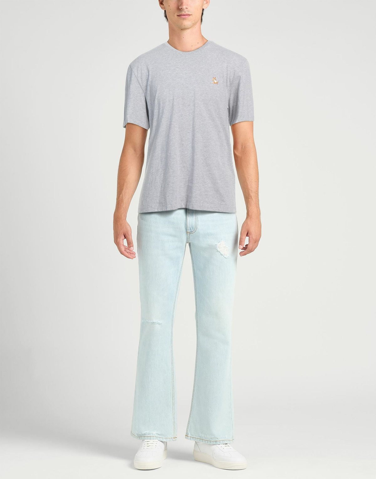 Maison Kitsuné Mens T-shirt Light in Grey