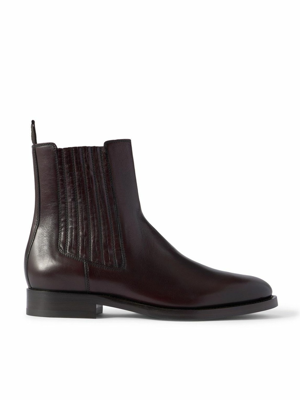 Photo: Brunello Cucinelli - Leather Chelsea Boots - Burgundy