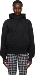 AMIRI Black MA Embroidered Hoodie