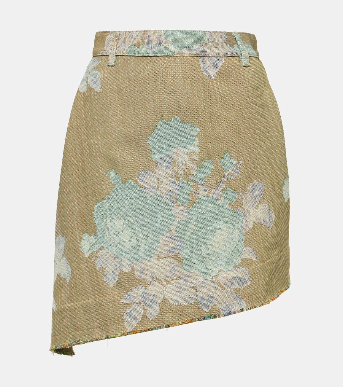 Vivienne Westwood Sailor floral asymmetric denim miniskirt