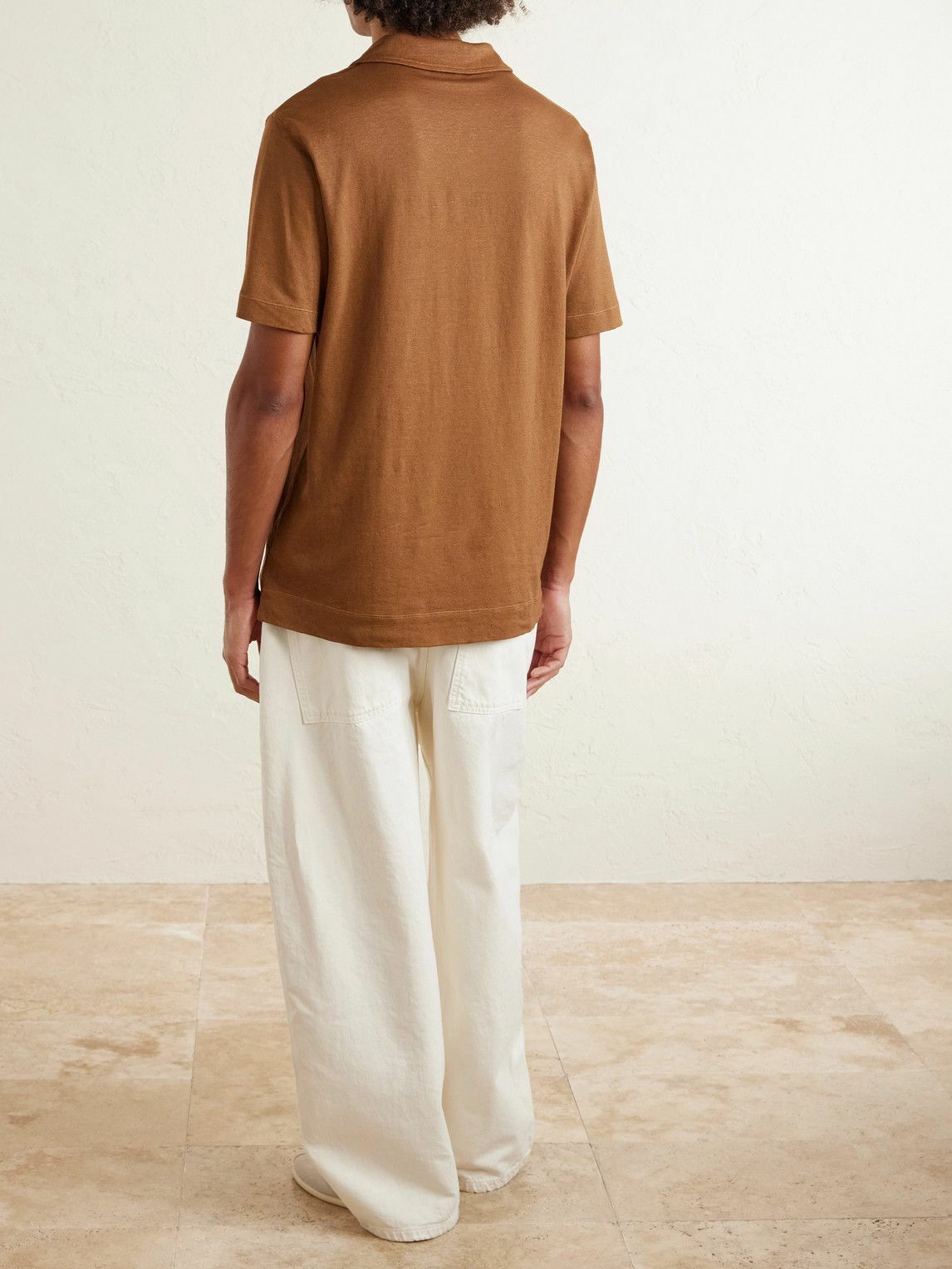 Massimo Alba - Aruba Linen and Cotton-Blend Polo Shirt - Brown