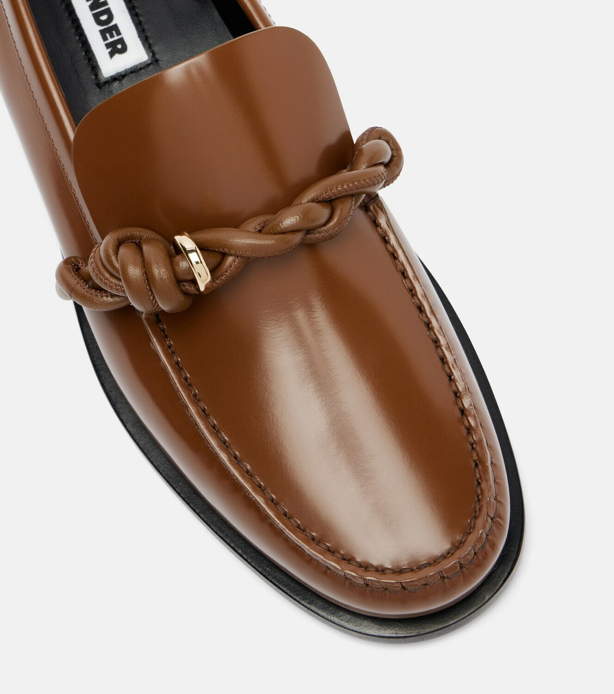 Jil Sander Tangle leather loafers