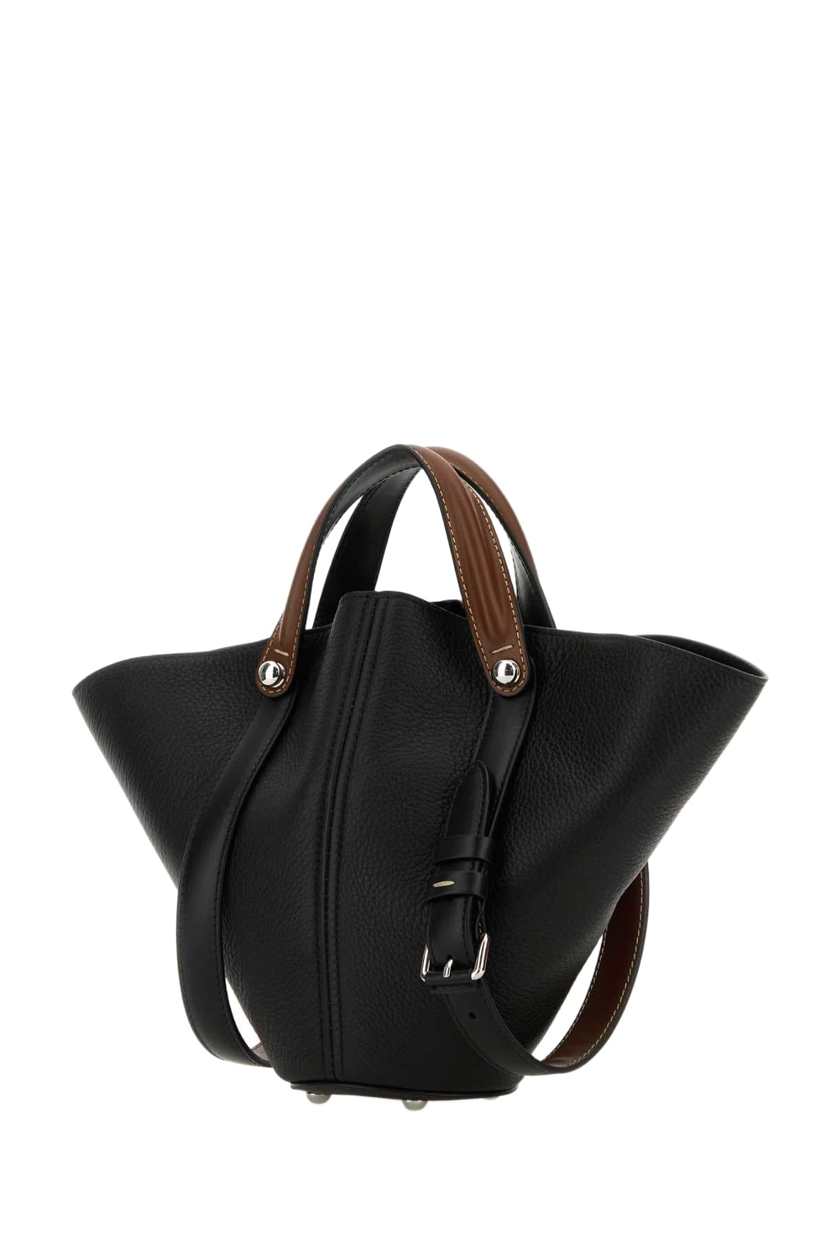 Maison Margiela Black Leather Dress-age Handbag